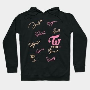 Diseño con los autografos de TWICE Hoodie